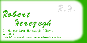 robert herczegh business card